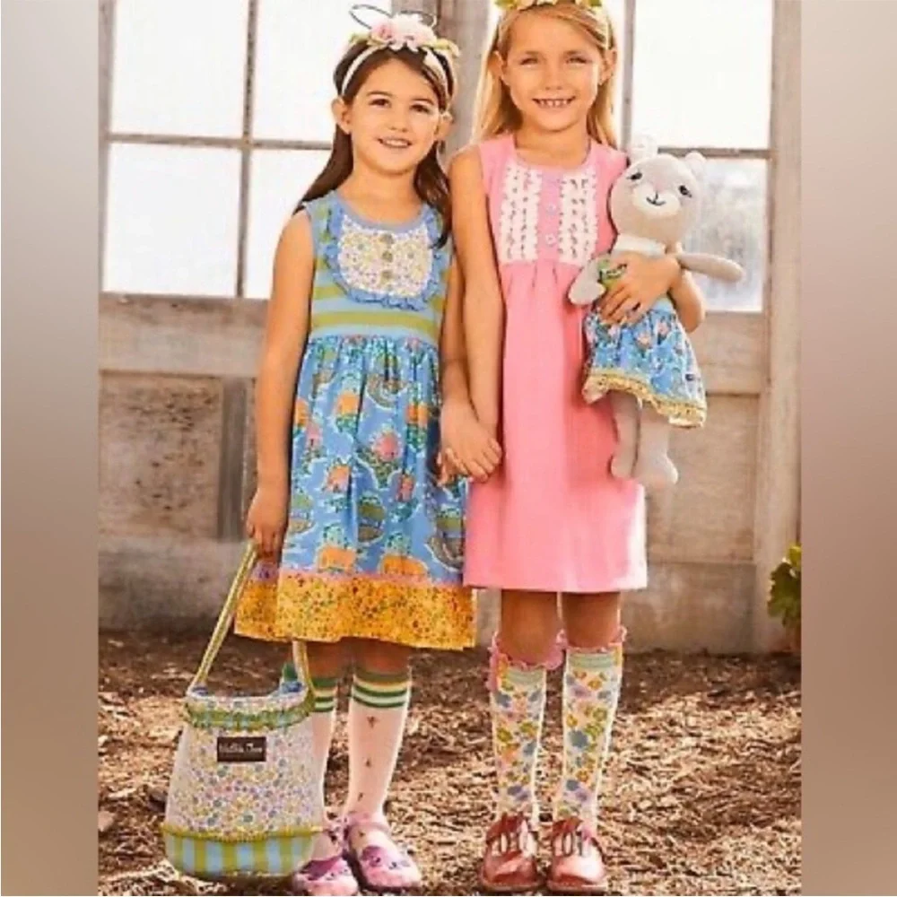 Matilda Jane Sleeveless Dress. Girl’s Sz-6 Pink | Ruffles | Dazzling Dream Dress